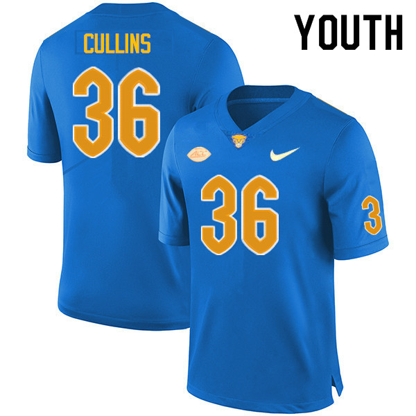 Youth #36 Justin Cullins Pitt Panthers College Football Jerseys Sale-Royal